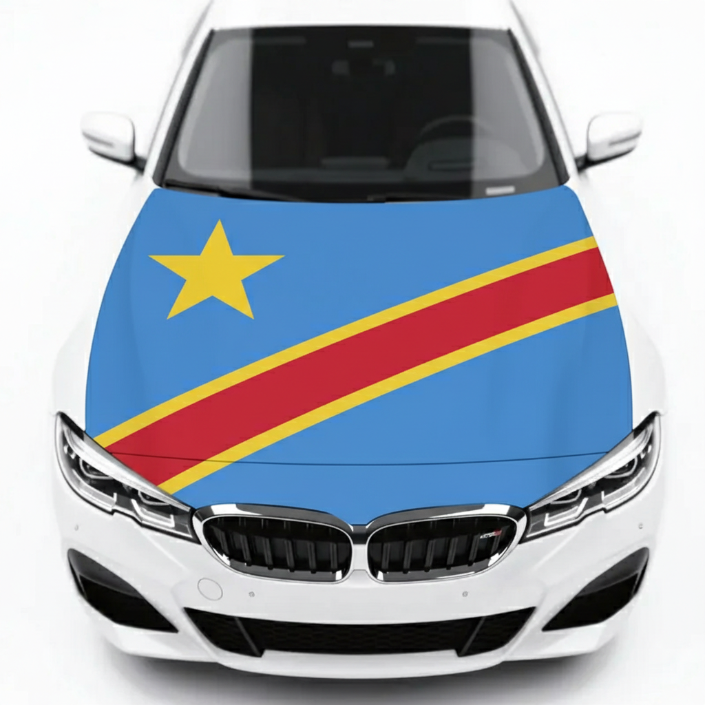 Official FIFA 2026 Democratic Republic of the Congo Flag Car Hood Cover