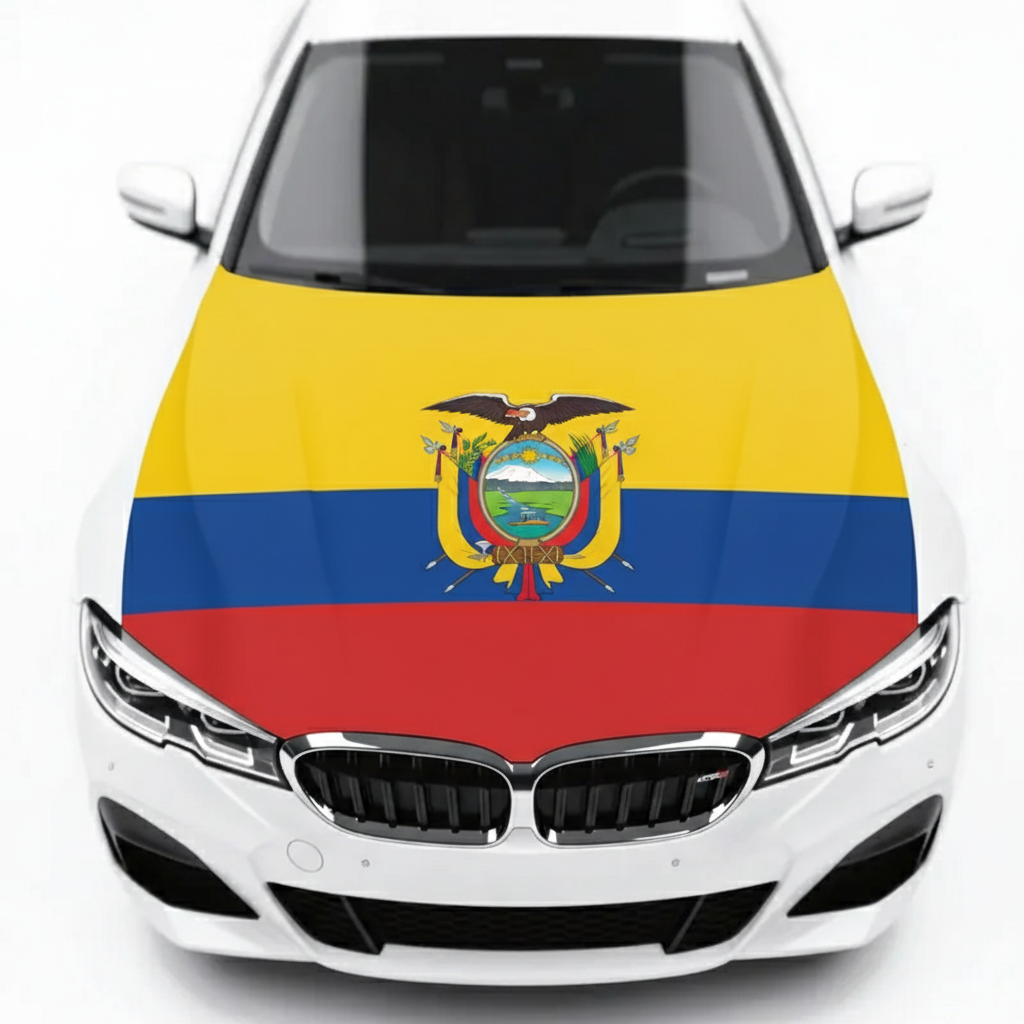 Official FIFA 2026 Ecuador Flag Car Hood Cover