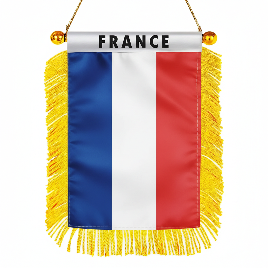 Official FIFA 2026 France Car Window Mini Decorative Flag