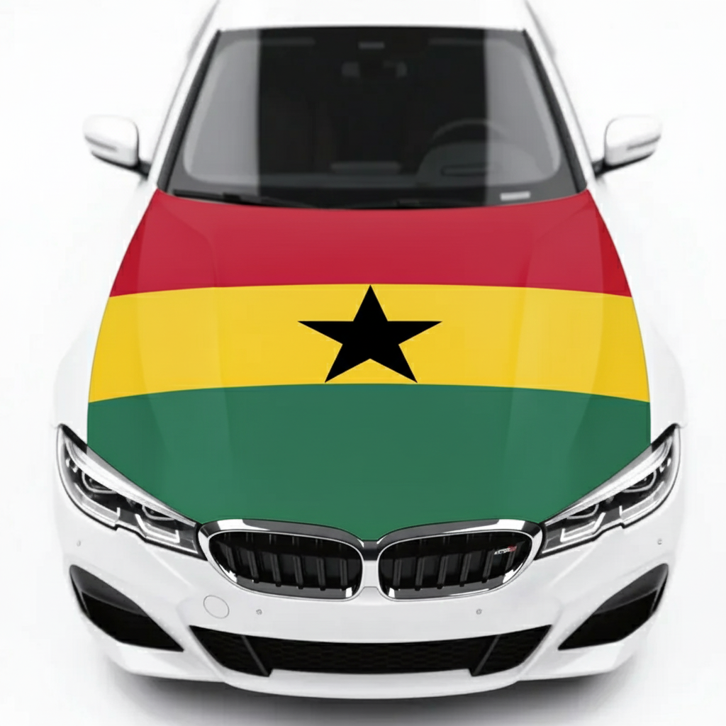 Official FIFA 2026 Ghana Flag Car Hood Cover