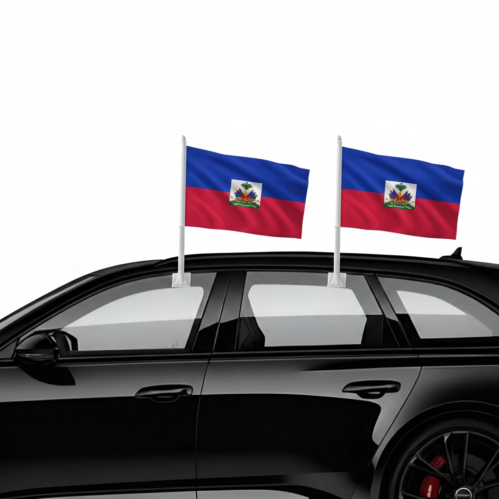 Official FIFA 2026 Haiti Car Flag