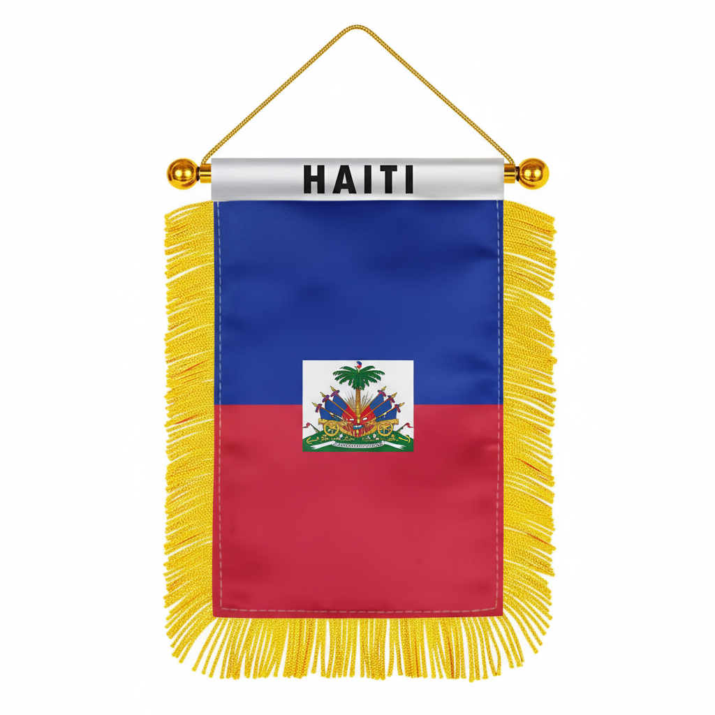 Official FIFA 2026 Haiti Car Window Mini Decorative Flag