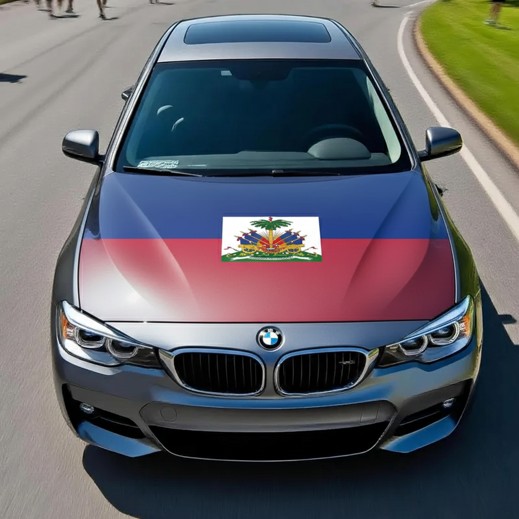 Official FIFA 2026 Haiti Flag Car Hood Cover