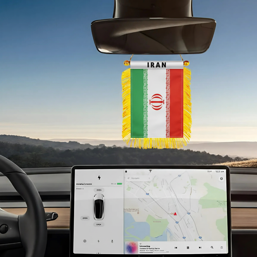Official FIFA 2026 Iran Car Window Mini Decorative Flag