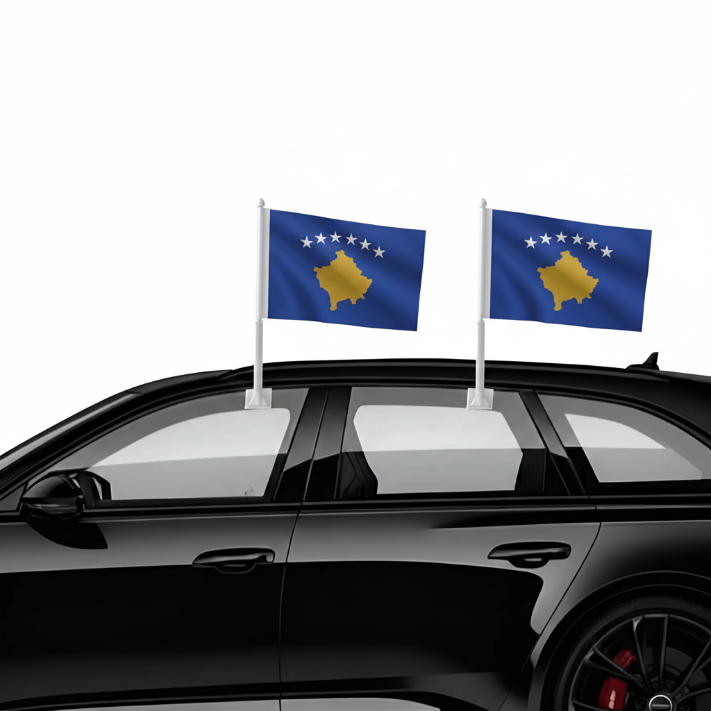Official FIFA 2026 Kosovo Car Flag