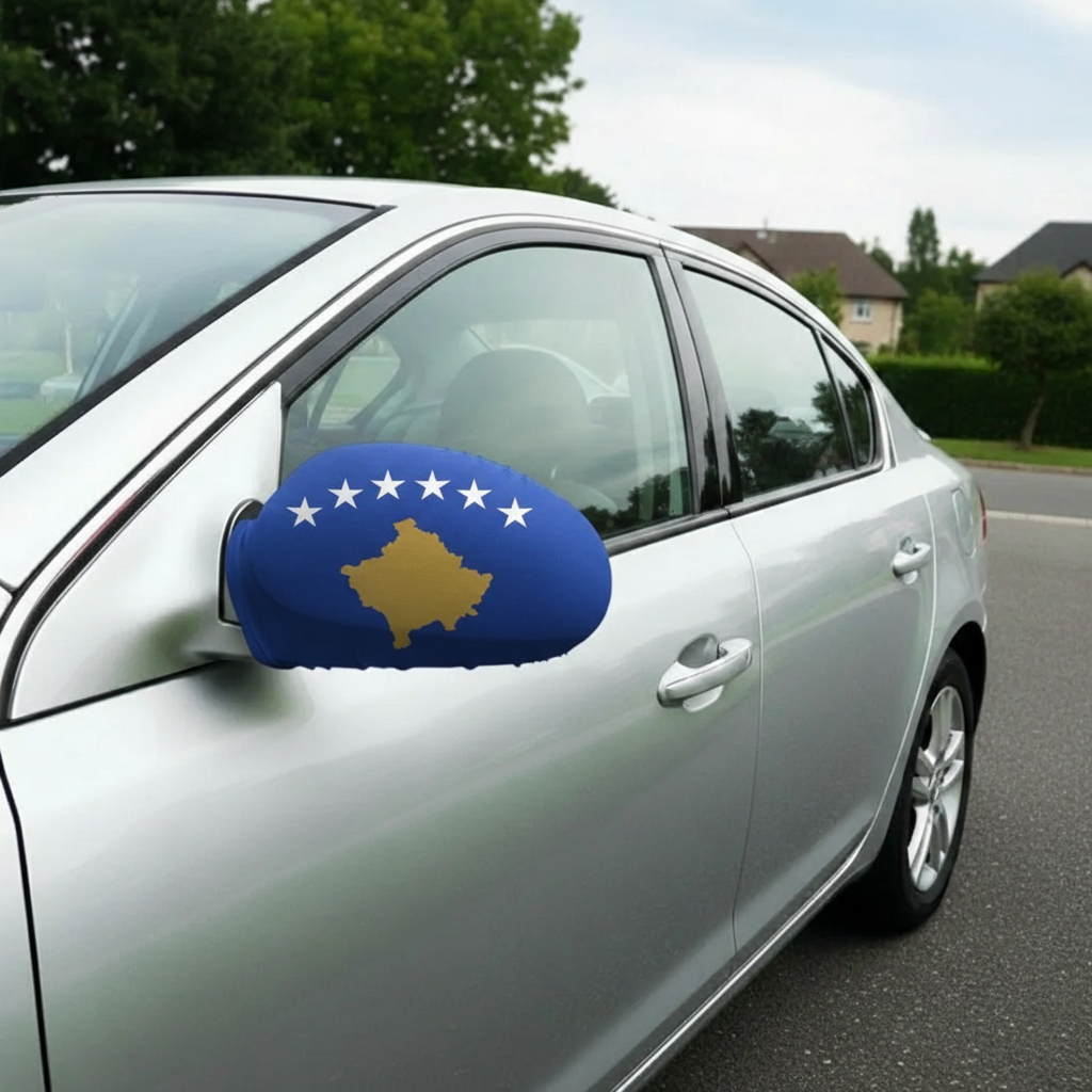 Official FIFA 2026 Kosovo Car Mirror Flag