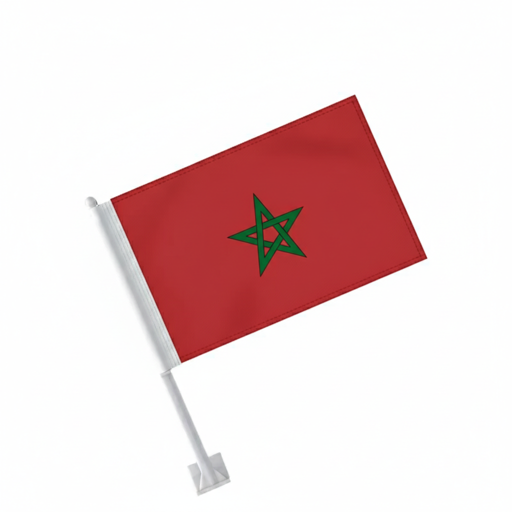 Official FIFA 2026 Morocco Car Flag