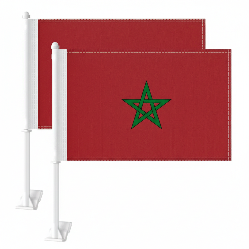 Official FIFA 2026 Morocco Car Flag