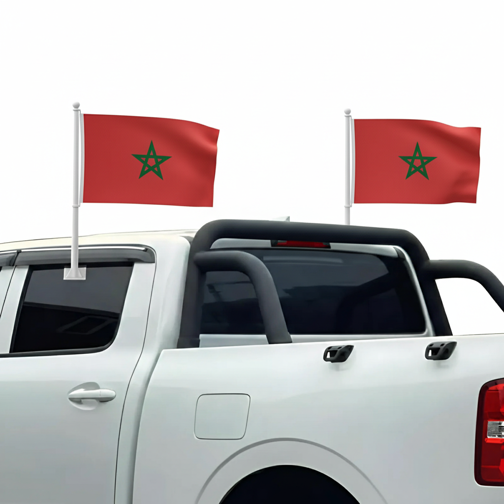 Official FIFA 2026 Morocco Car Flag