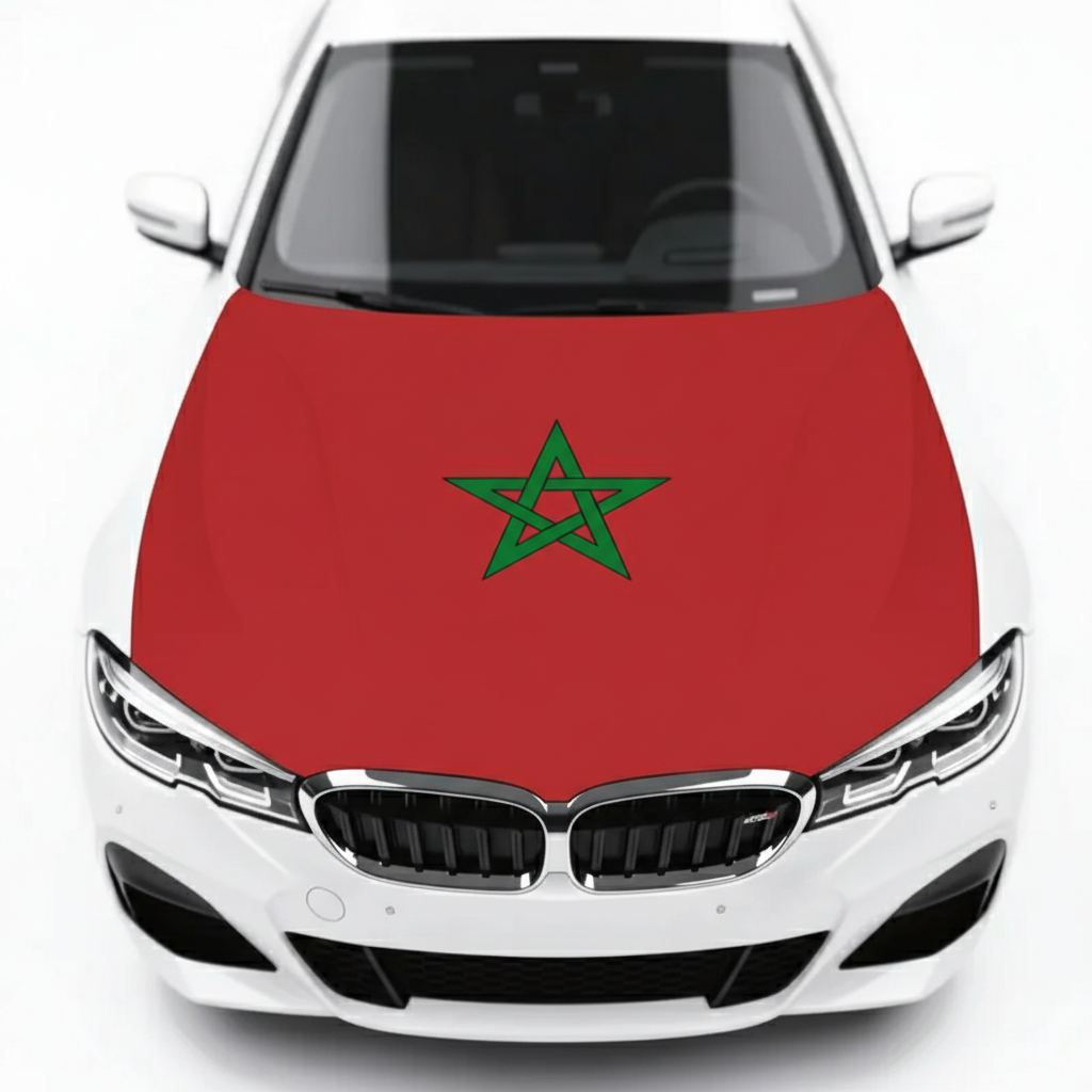 Official FIFA 2026 Morocco Flag Car Hood Cover