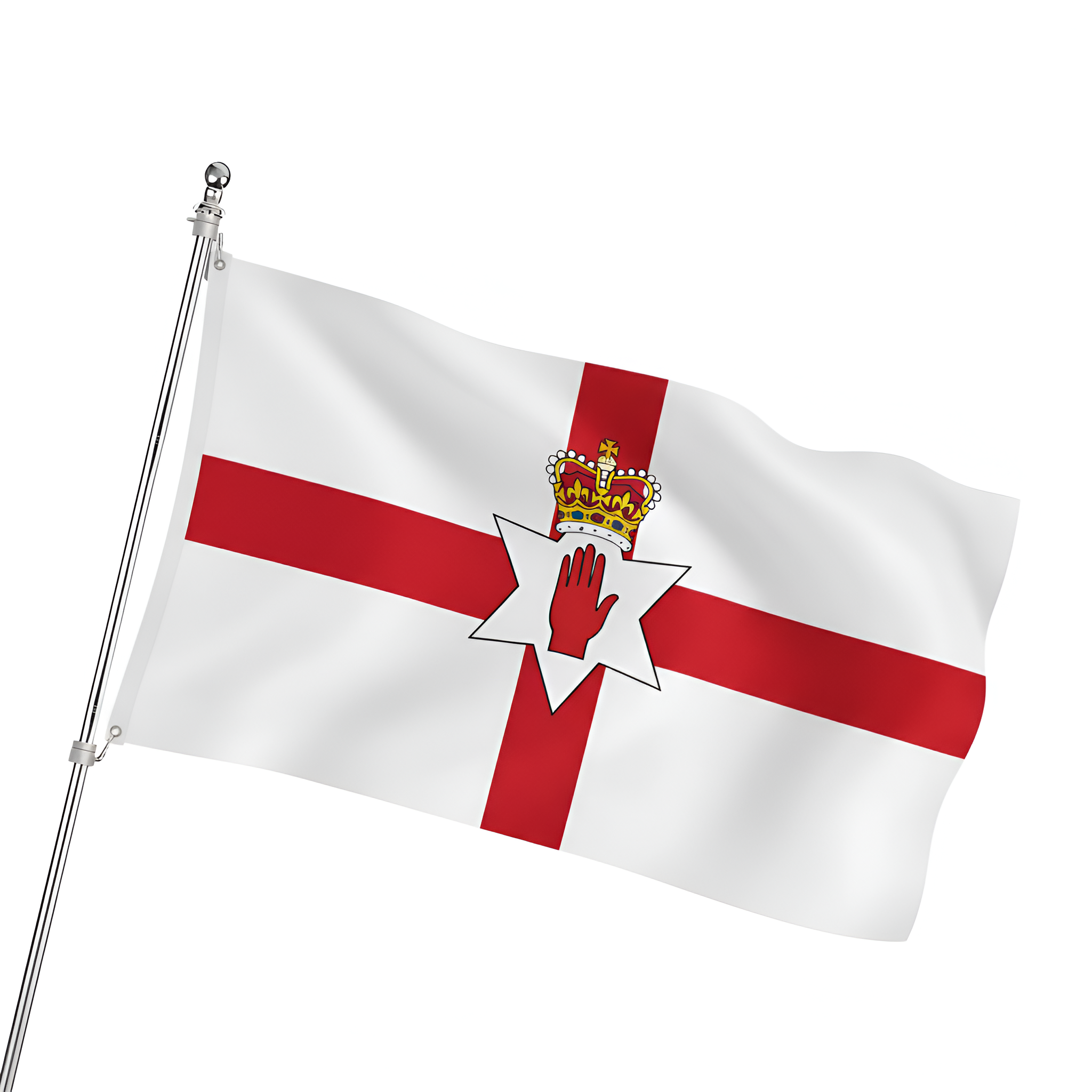 Official FIFA 2026 Northern Ireland Flag - front view on white background