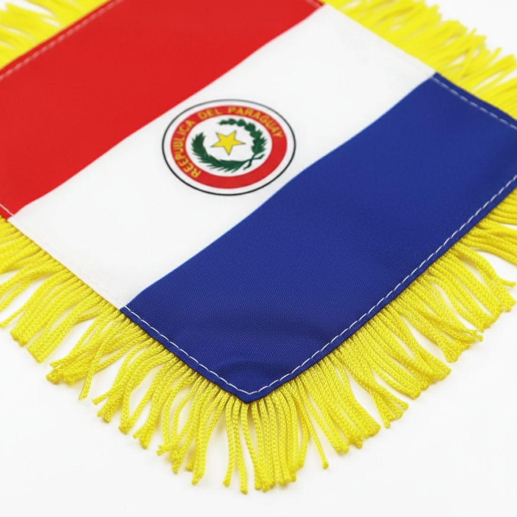 Official FIFA 2026 Paraguay Car Window Mini Decorative Flag