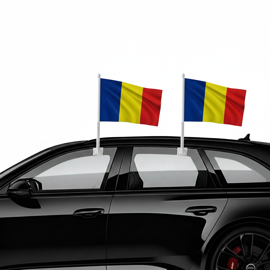 Official FIFA 2026 Romania Car Flag