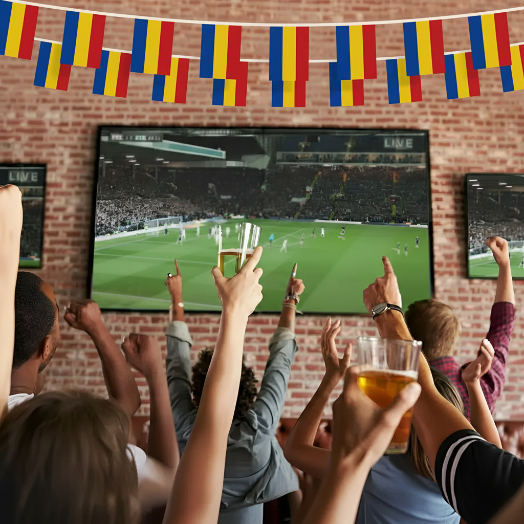 Official FIFA 2026 Romania Flag Banner