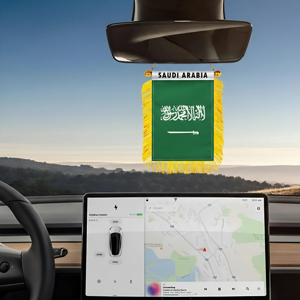 Official FIFA 2026 Saudi Arabia Car Window Mini Decorative Flag