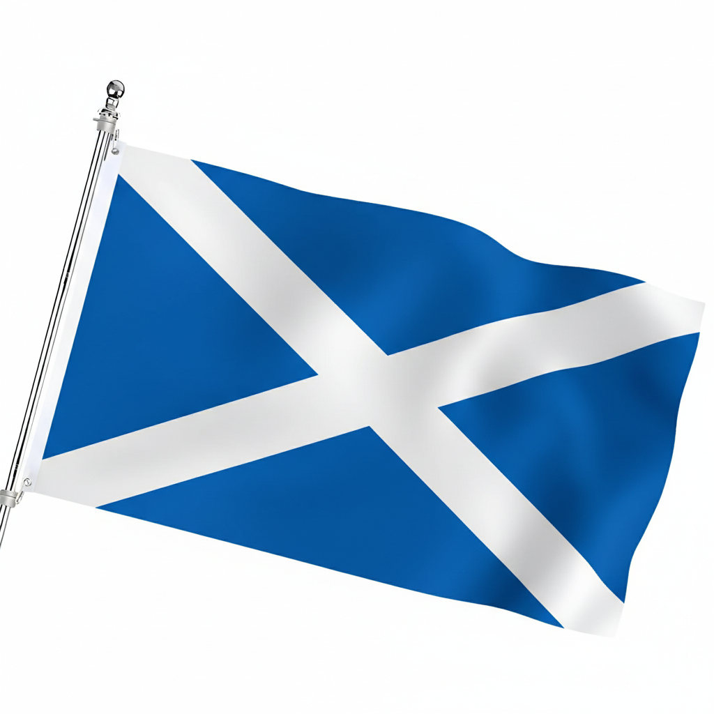 Official FIFA 2026 Scotland Flag - front view on white background