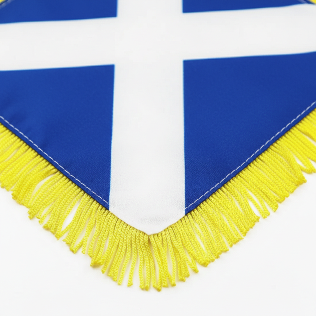 Official FIFA 2026 Scotland Car Window Mini Decorative Flag on moving vehicle