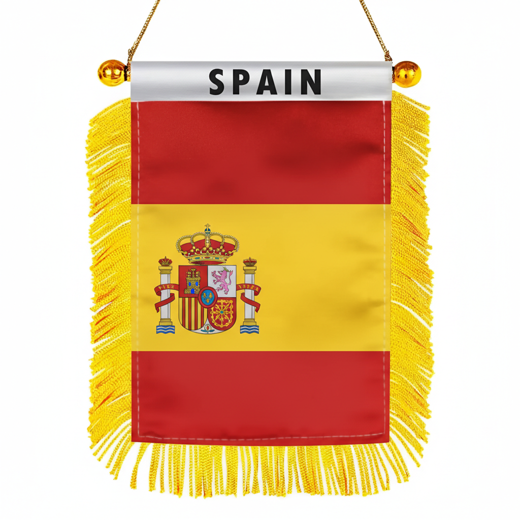 Official FIFA 2026 Spain Car Window Mini Decorative Flag - product view
