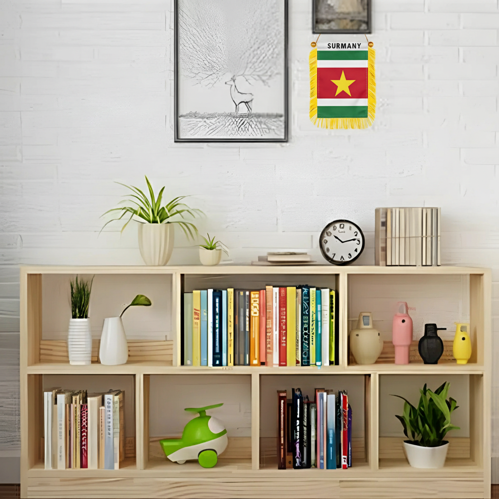 Official FIFA 2026 Suriname Car Window Mini Decorative Flag