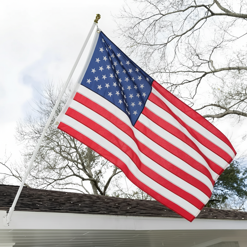 Official FIFA 2026 United States Flag close-up showing fabric texture and vivid colors
