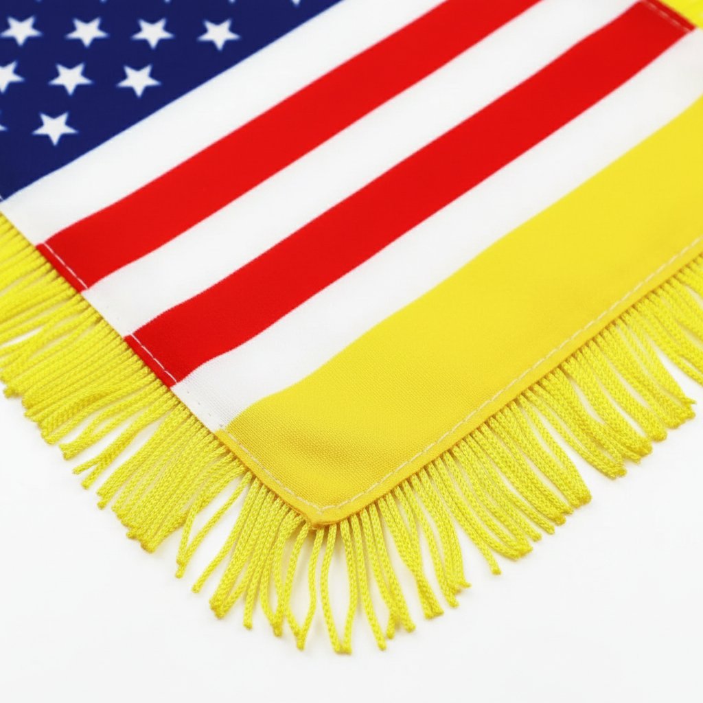 Official FIFA 2026 United States Car Window Mini Decorative Flag on moving vehicle