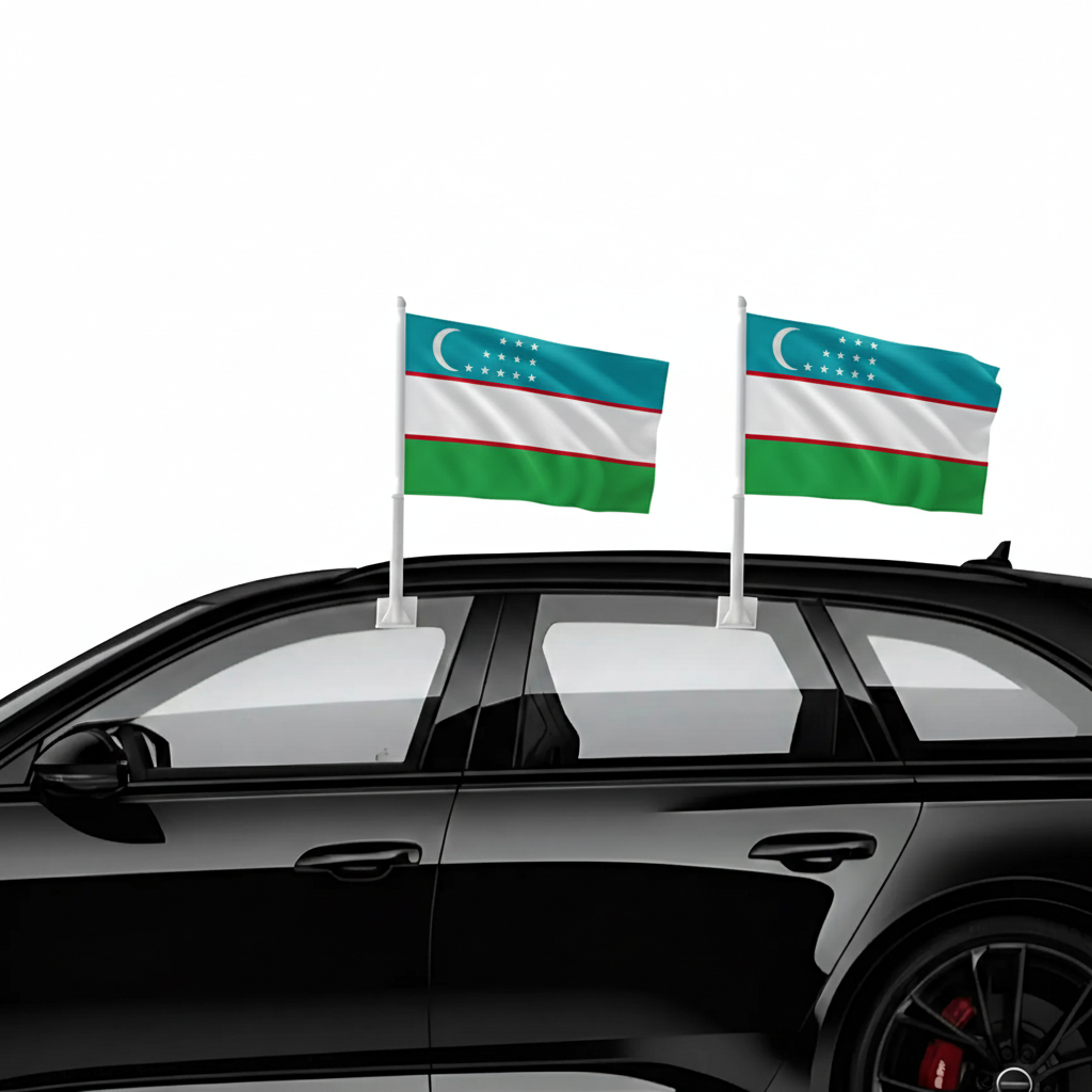 Official FIFA 2026 Uzbekistan Car Flag