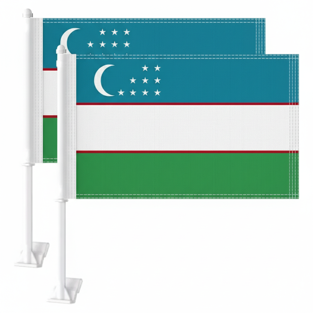Official FIFA 2026 Uzbekistan Car Flag