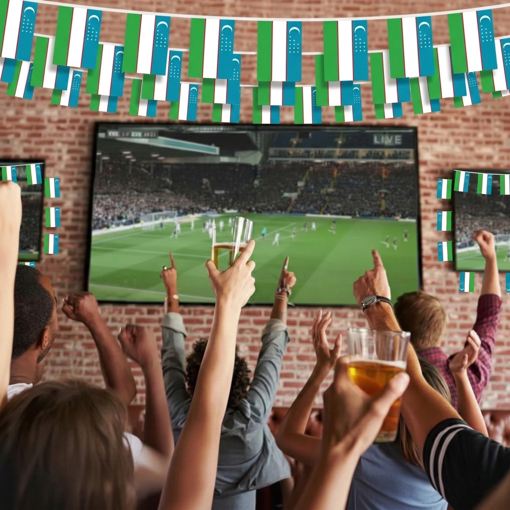 Official FIFA 2026 Uzbekistan Flag Banner