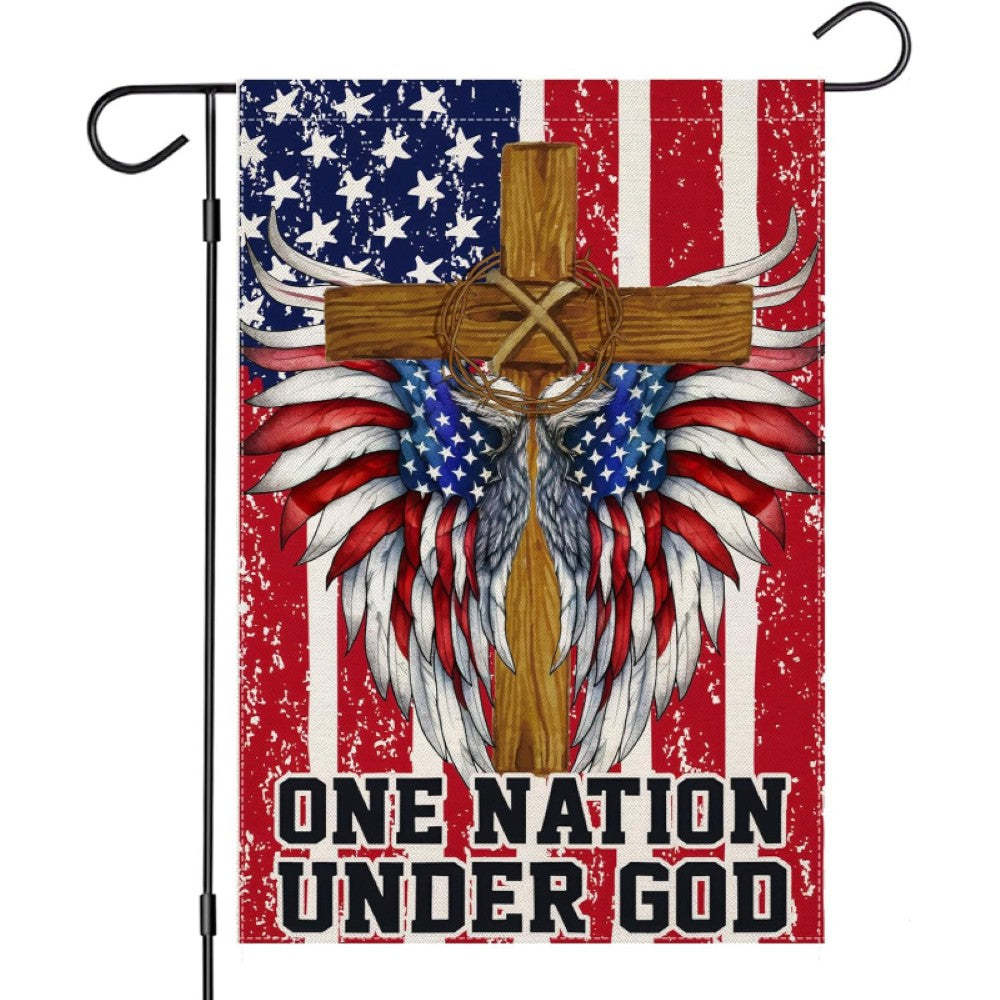 One Nation Under God Printed Garden Flag-Globe Flags