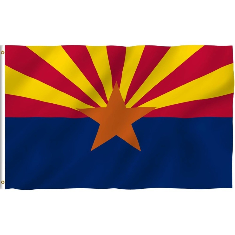 Arizona State Flag With Double Stitched Edges-Globe Flags