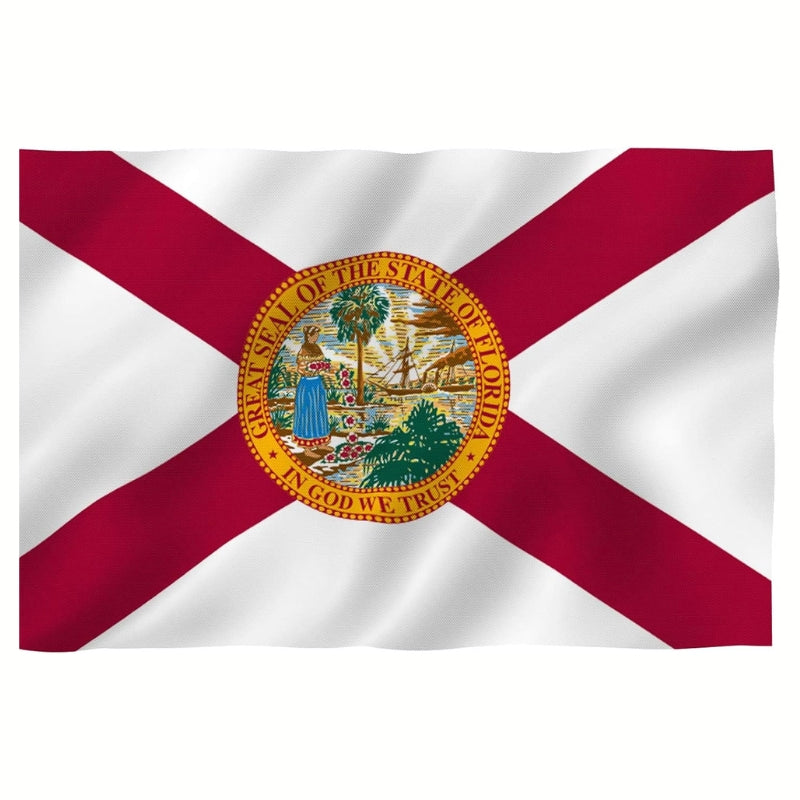 Official Florida State Flag For Outdoor Display - front view on white background