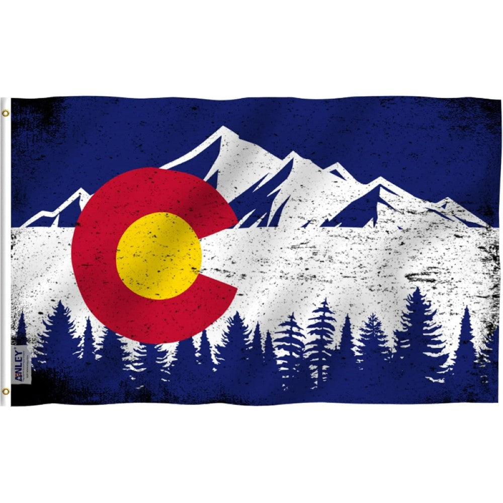 Colorado State Flag With Reinforced Stitching & Brass Grommets-Globe Flags
