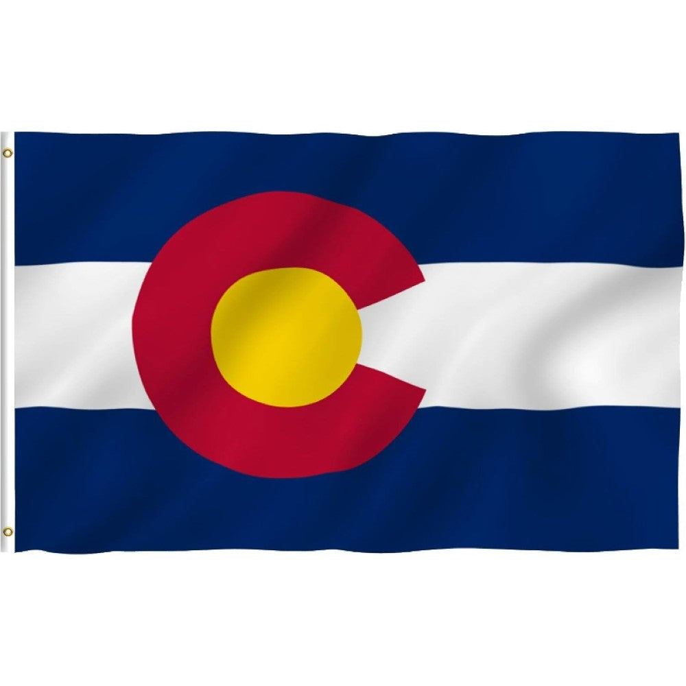 Colorado State Flag With Reinforced Stitching & Brass Grommets-Globe Flags