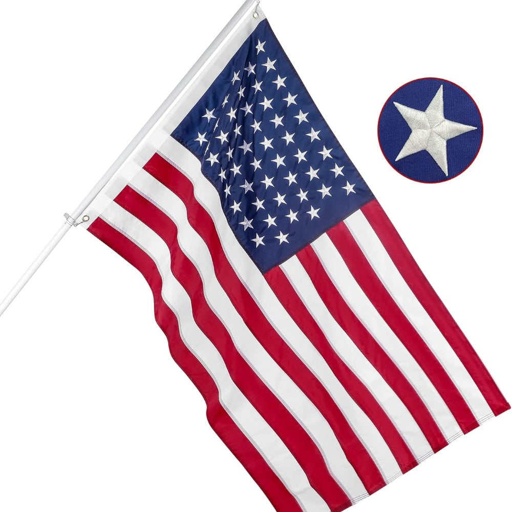 Outdoors Longest Lasting American Flag - front view on white background