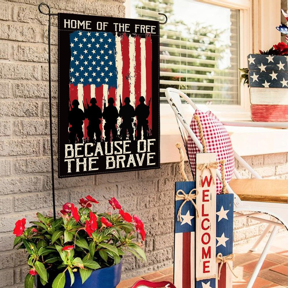 Double Sided Patriotic Garden Flag-Globe Flags