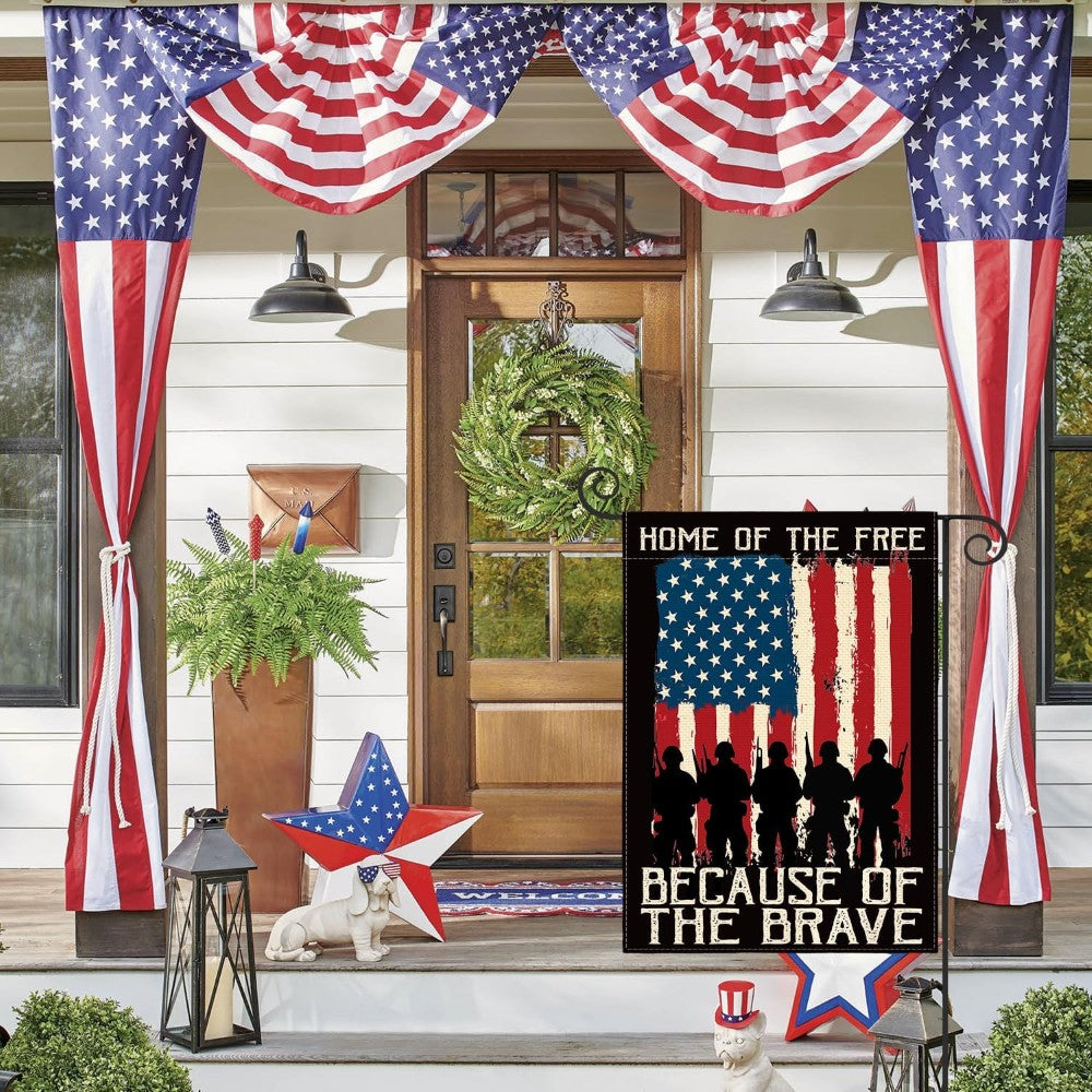 Double Sided Patriotic Garden Flag-Globe Flags