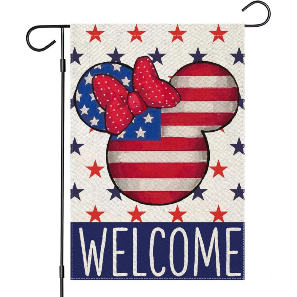 Patriotic Printed Stars Garden Flag-Globe Flags