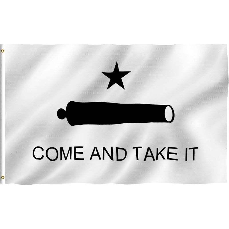 Gonzales Battle Flag Texas Revolution Symbol - front view on white background