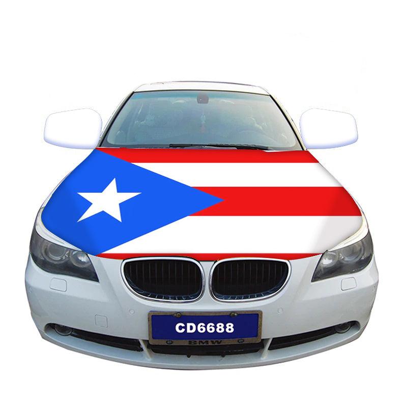 Puerto Rico Hood Cover-Globe Flags