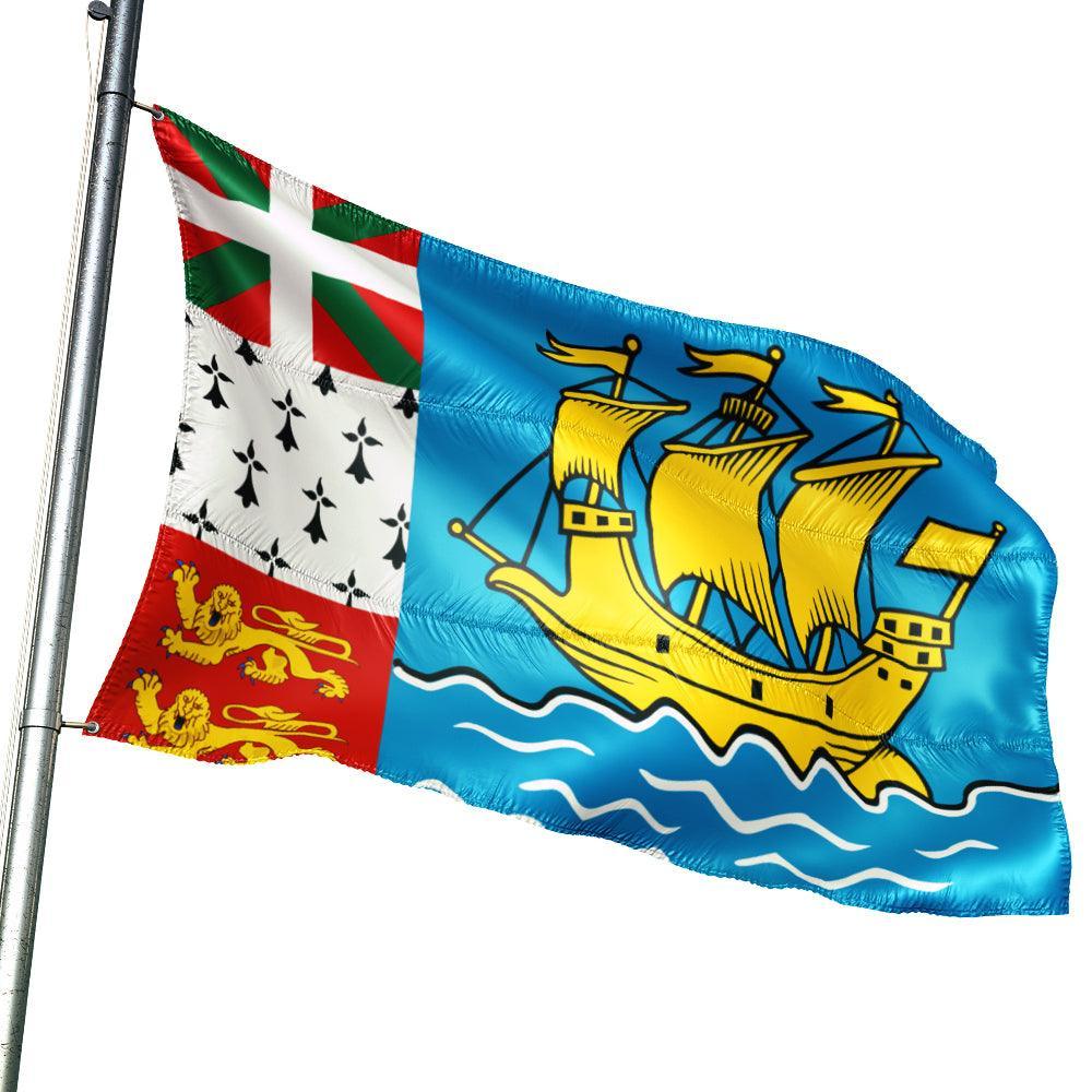 Saint Pierre Miquelon Flag-Globe Flags