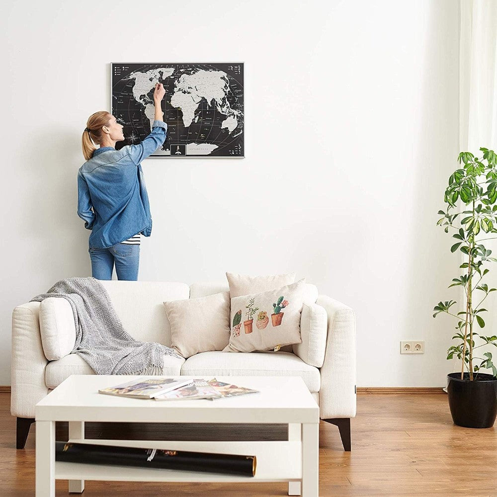 Scratch Off World Travel Map-Globe Flags