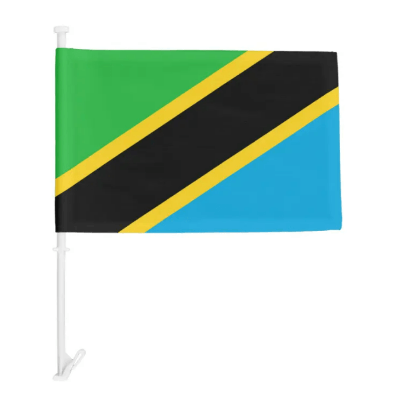Tanzania Car Window Flag-Globe Flags