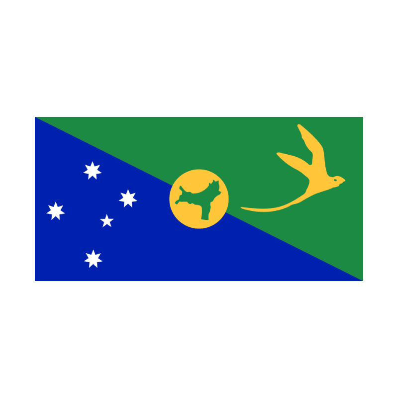 Christmas Island Flag Design - front view on white background