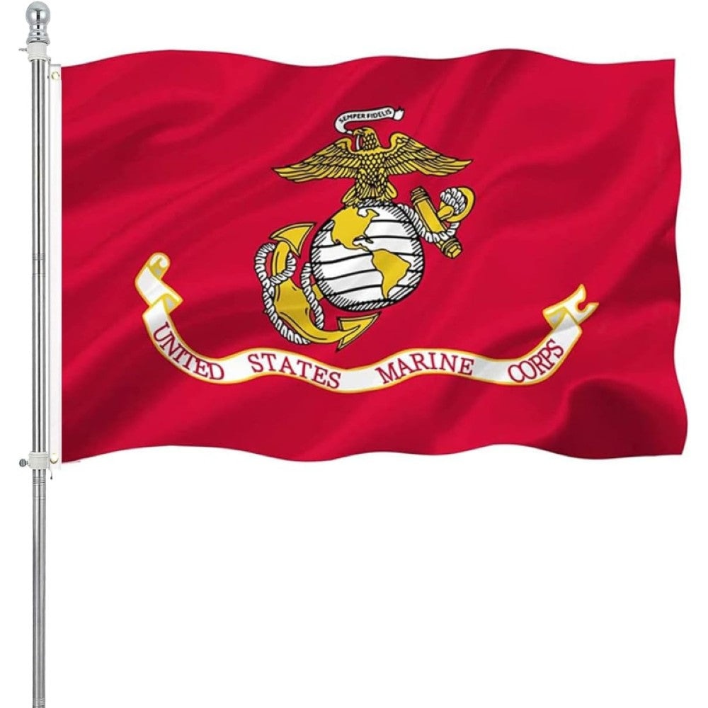 US Marine Corps Emblem Flag-Globe Flags