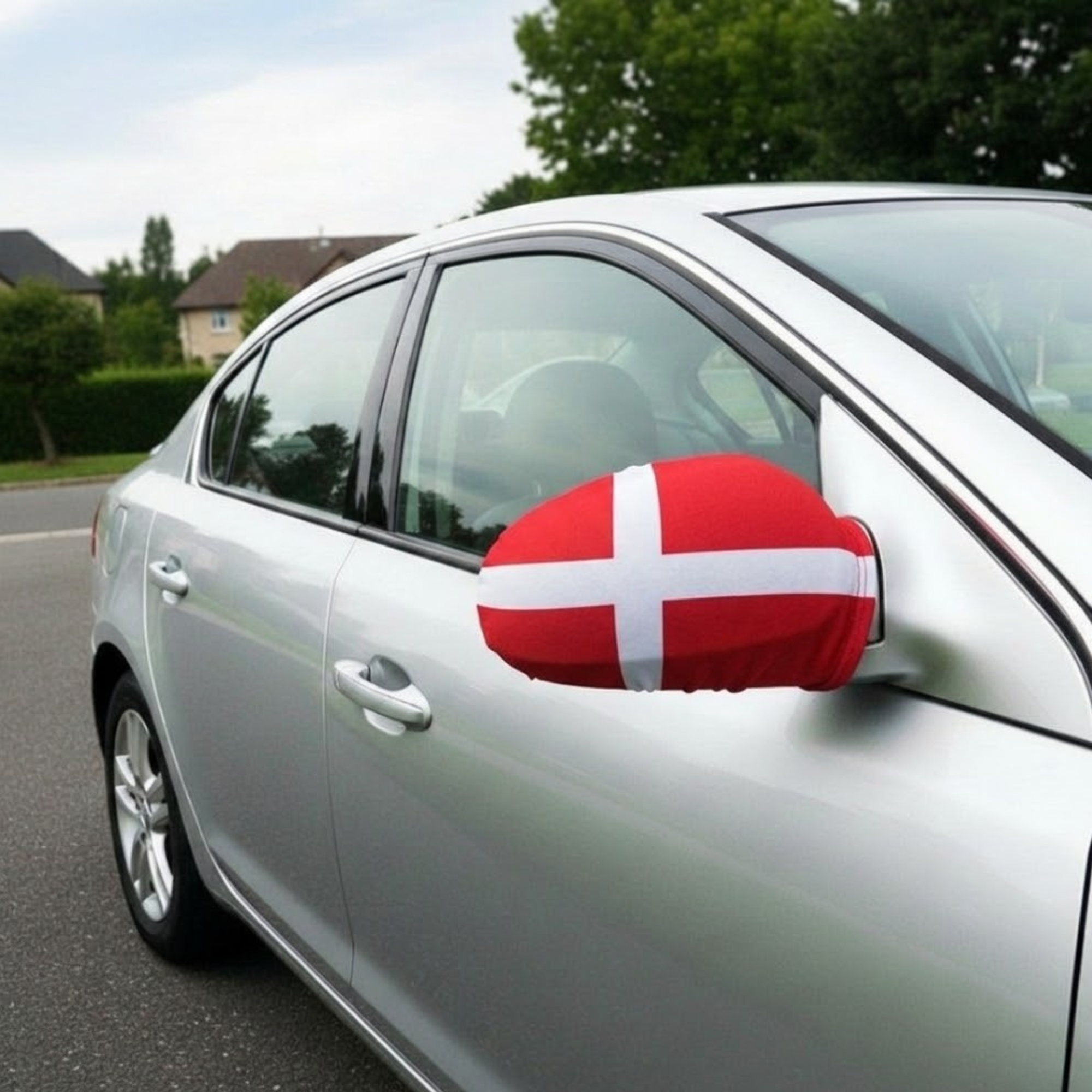 Official FIFA 2026 Denmark Car Mirror Flag - product view