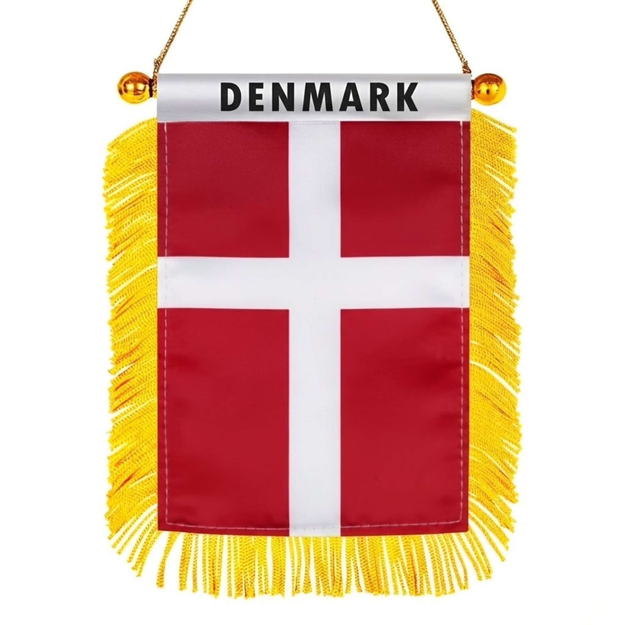 Official FIFA 2026 Denmark Car Window Mini Decorative Flag - product view