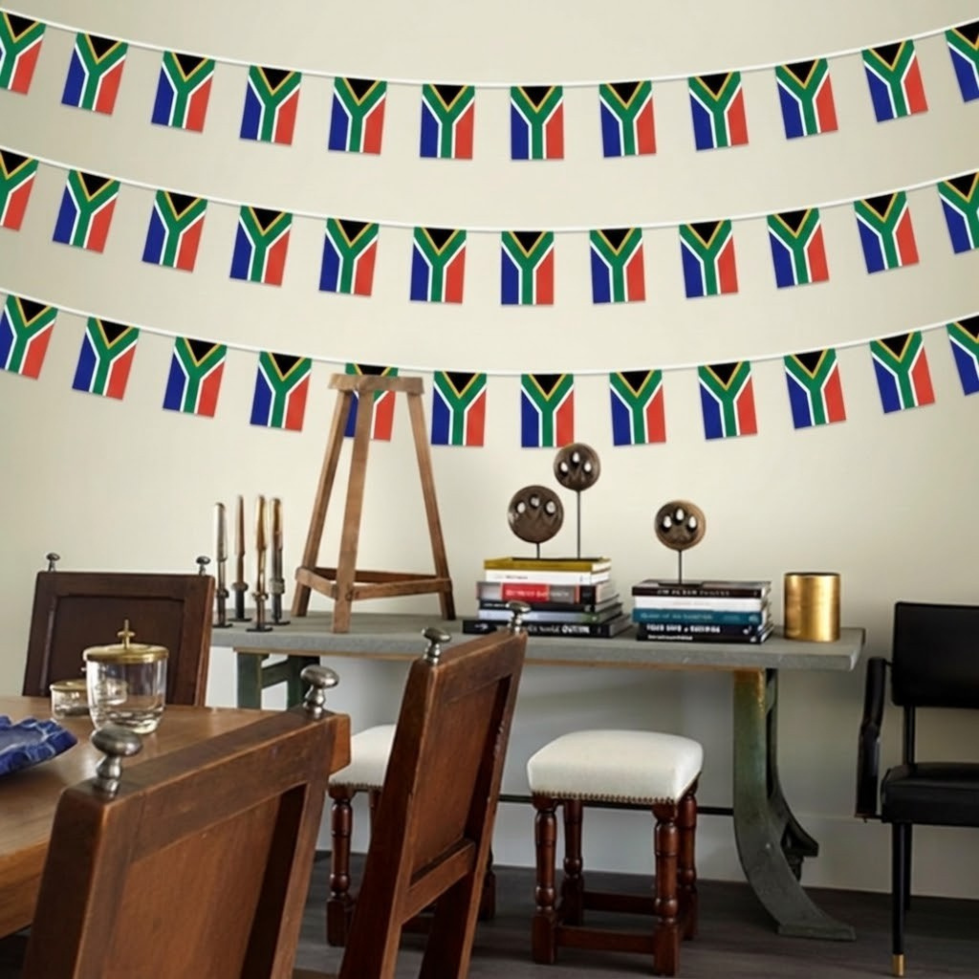 Official FIFA 2026 South Africa Flag Banner close-up showing fabric and print quality