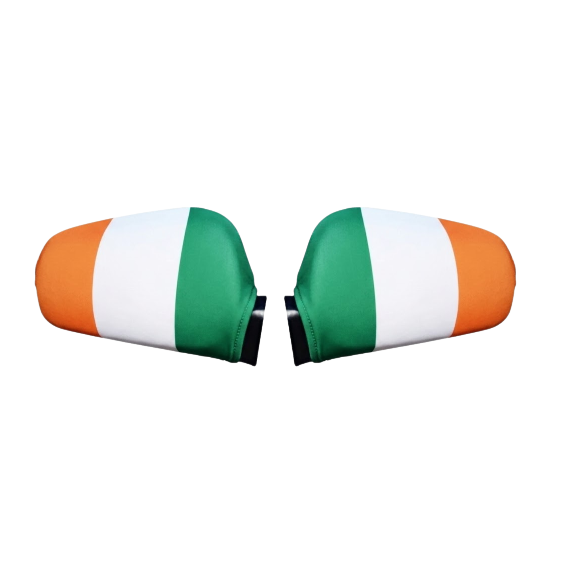 Official FIFA 2026 Ireland Car Mirror Flag showing elastic strap attachment detail
