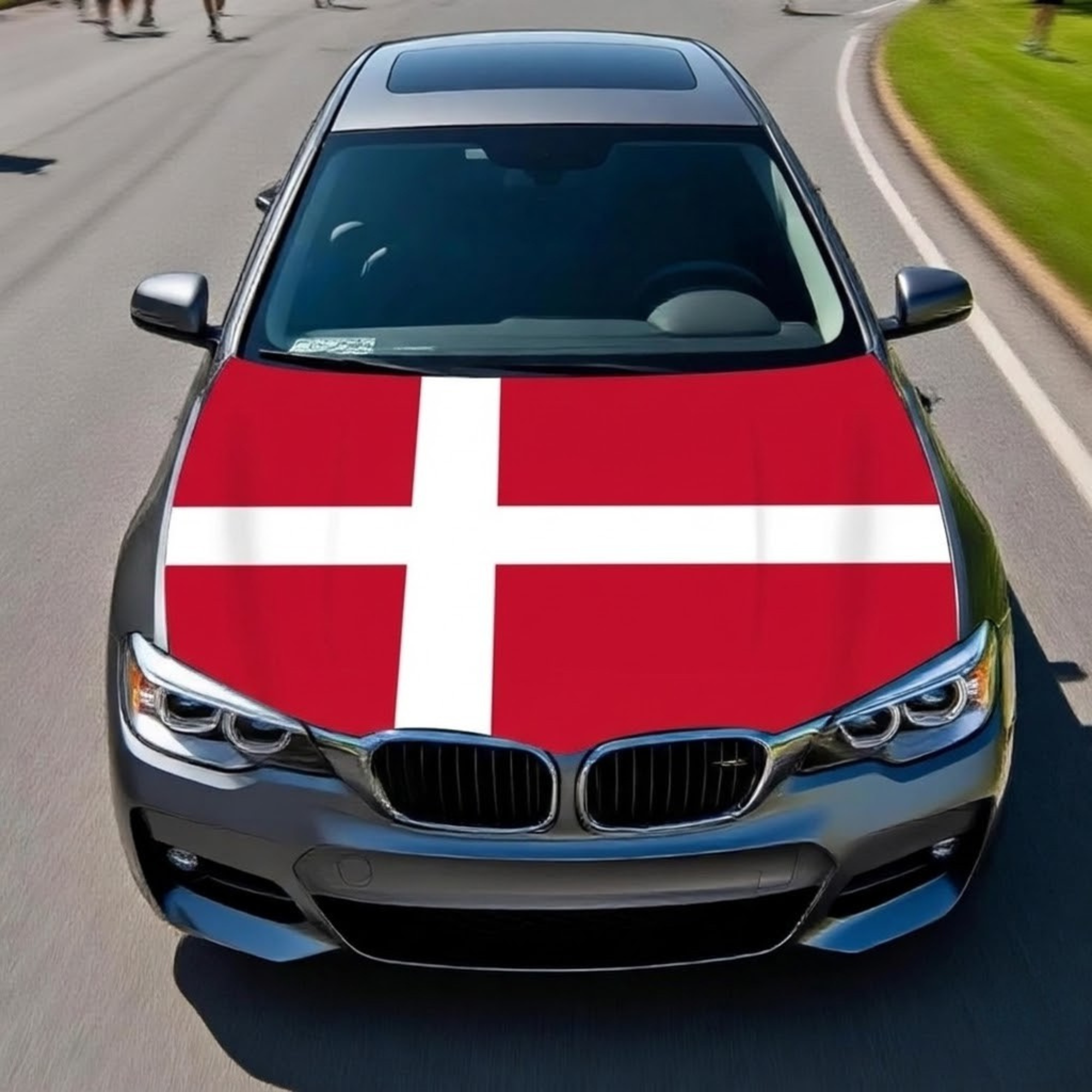 Official FIFA 2026 Denmark Flag Car Hood Cover