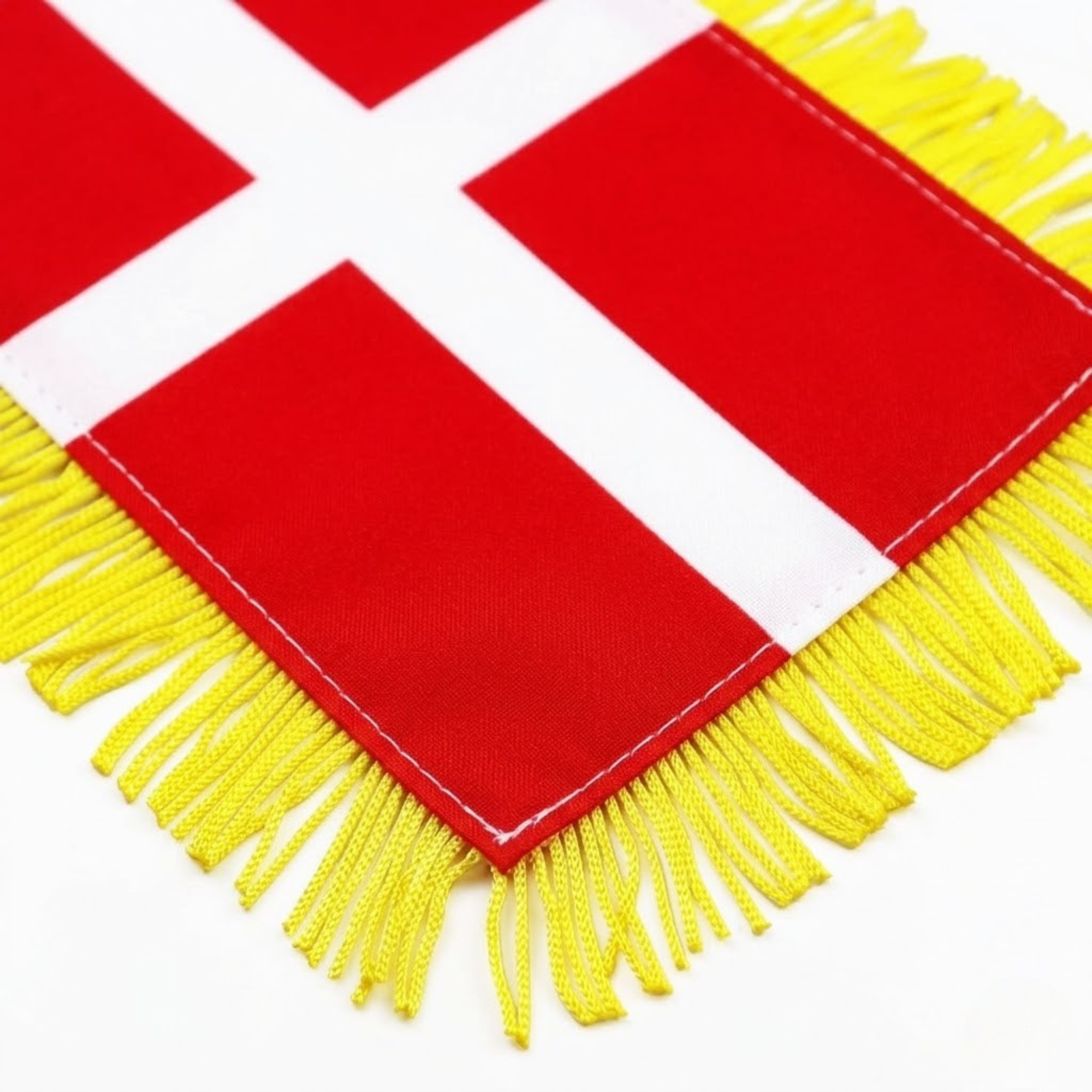Official FIFA 2026 Denmark Car Window Mini Decorative Flag on moving vehicle